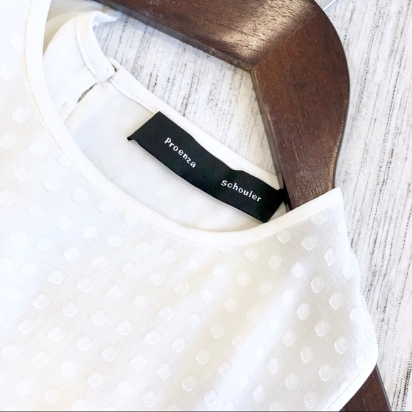 Proenza Schouler Dainty Dot & Ruffle Detail Top - Picture 6 of 8